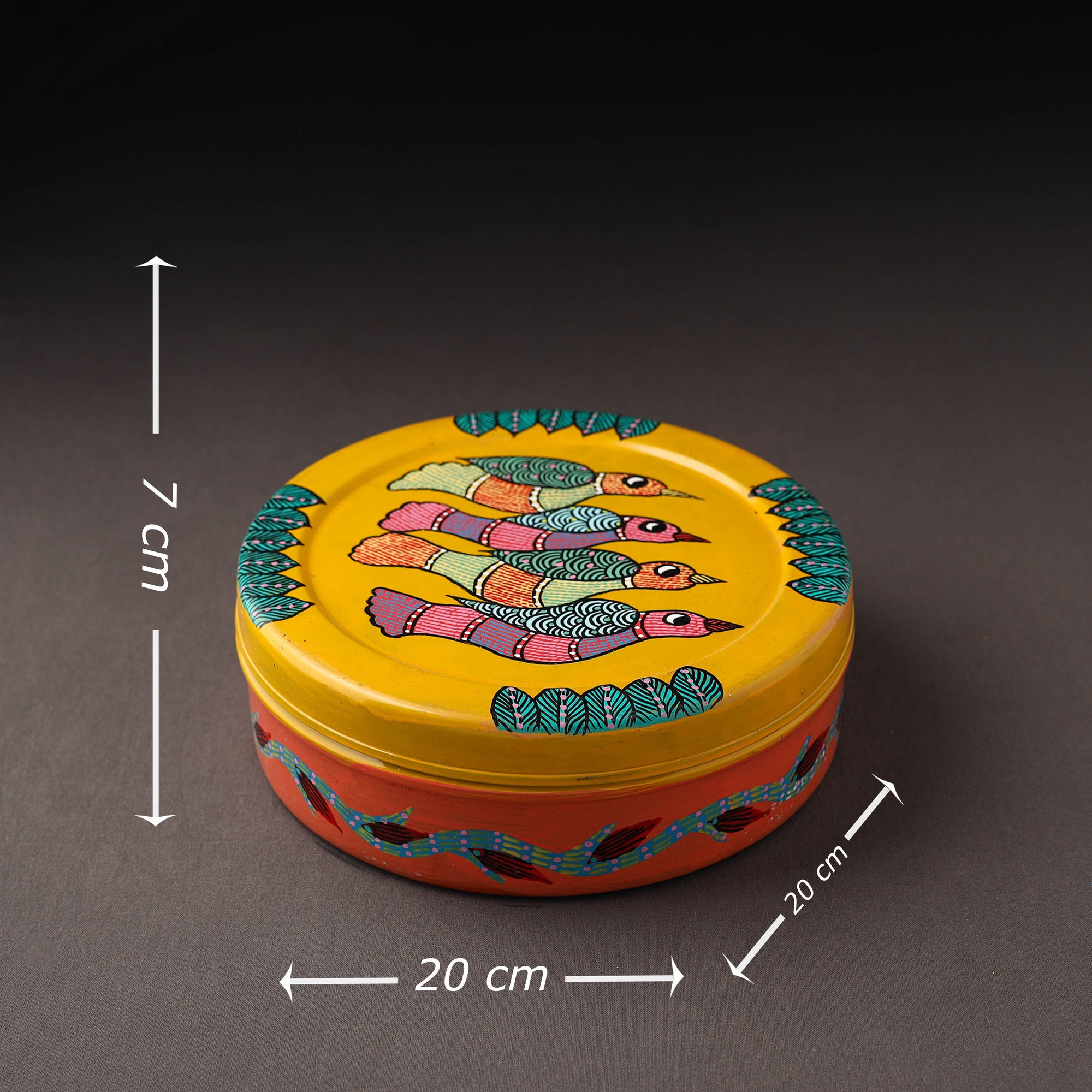  Gond Handpainted Stainless Steel Casserole 