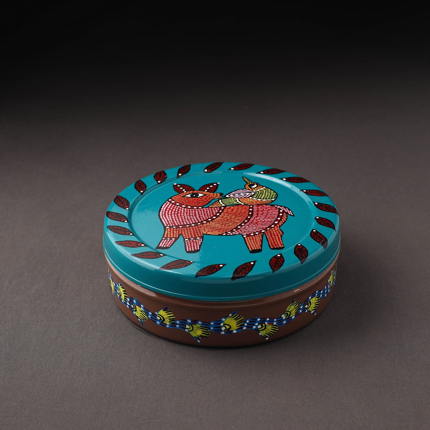  Gond Handpainted Stainless Steel Casserole 