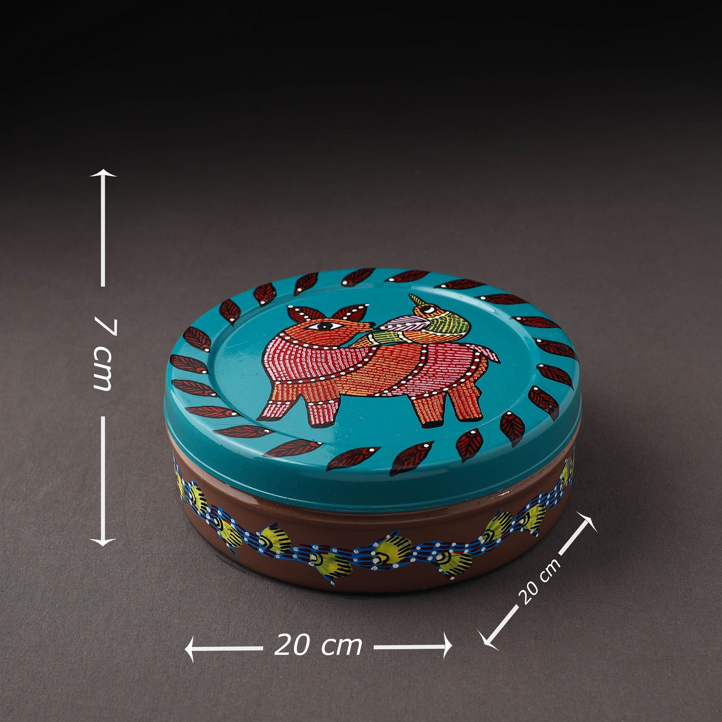  Gond Handpainted Stainless Steel Casserole 