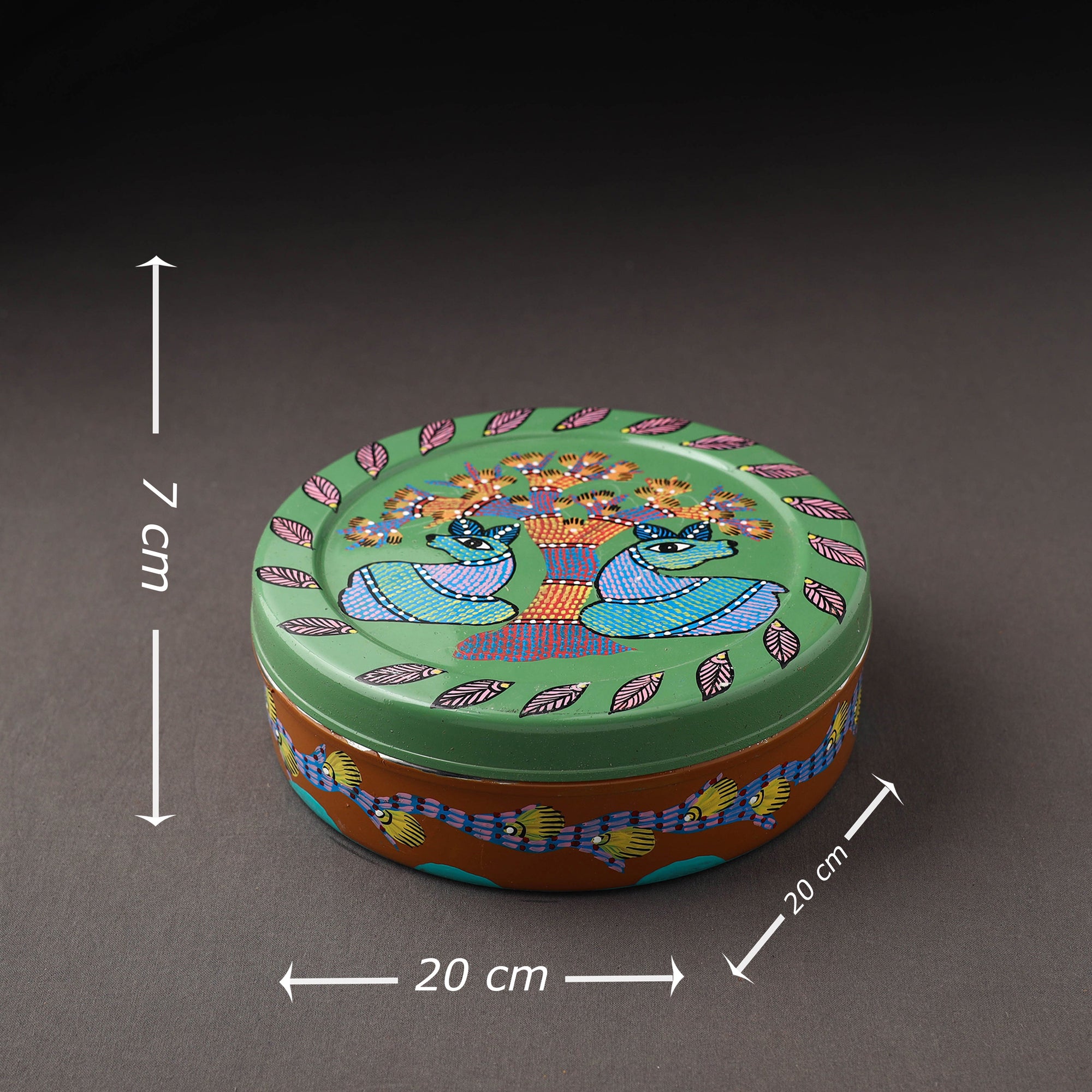  Gond Handpainted Stainless Steel Casserole 