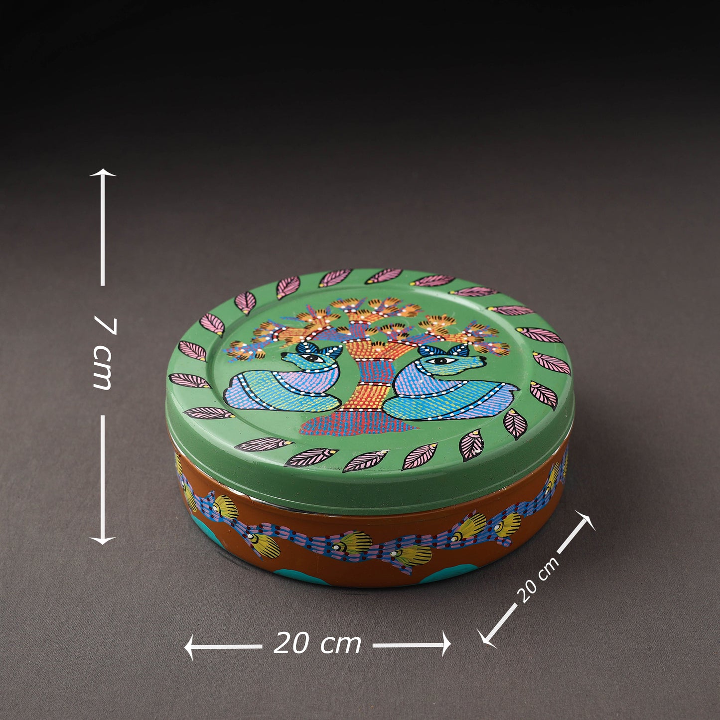  Gond Handpainted Stainless Steel Casserole 