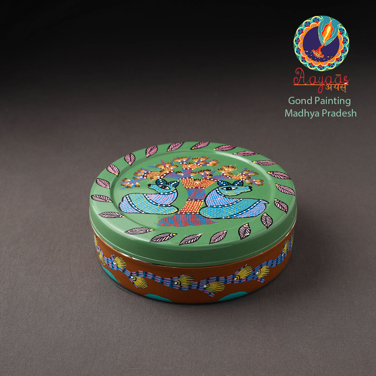  Gond Handpainted Stainless Steel Casserole 