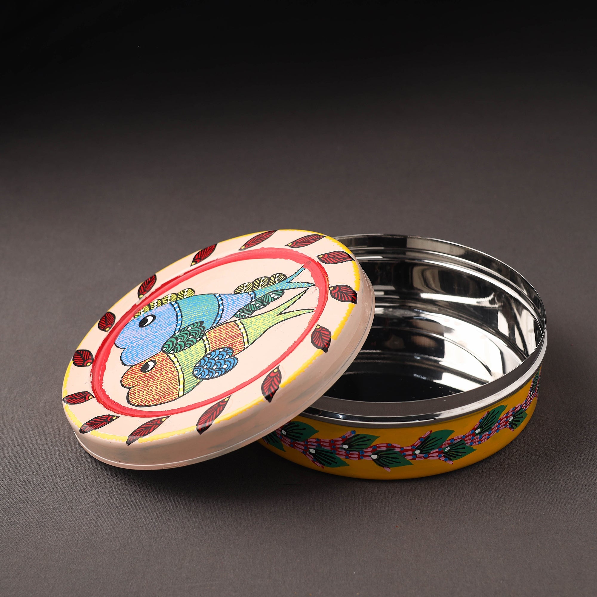  Gond Handpainted Stainless Steel Casserole 
