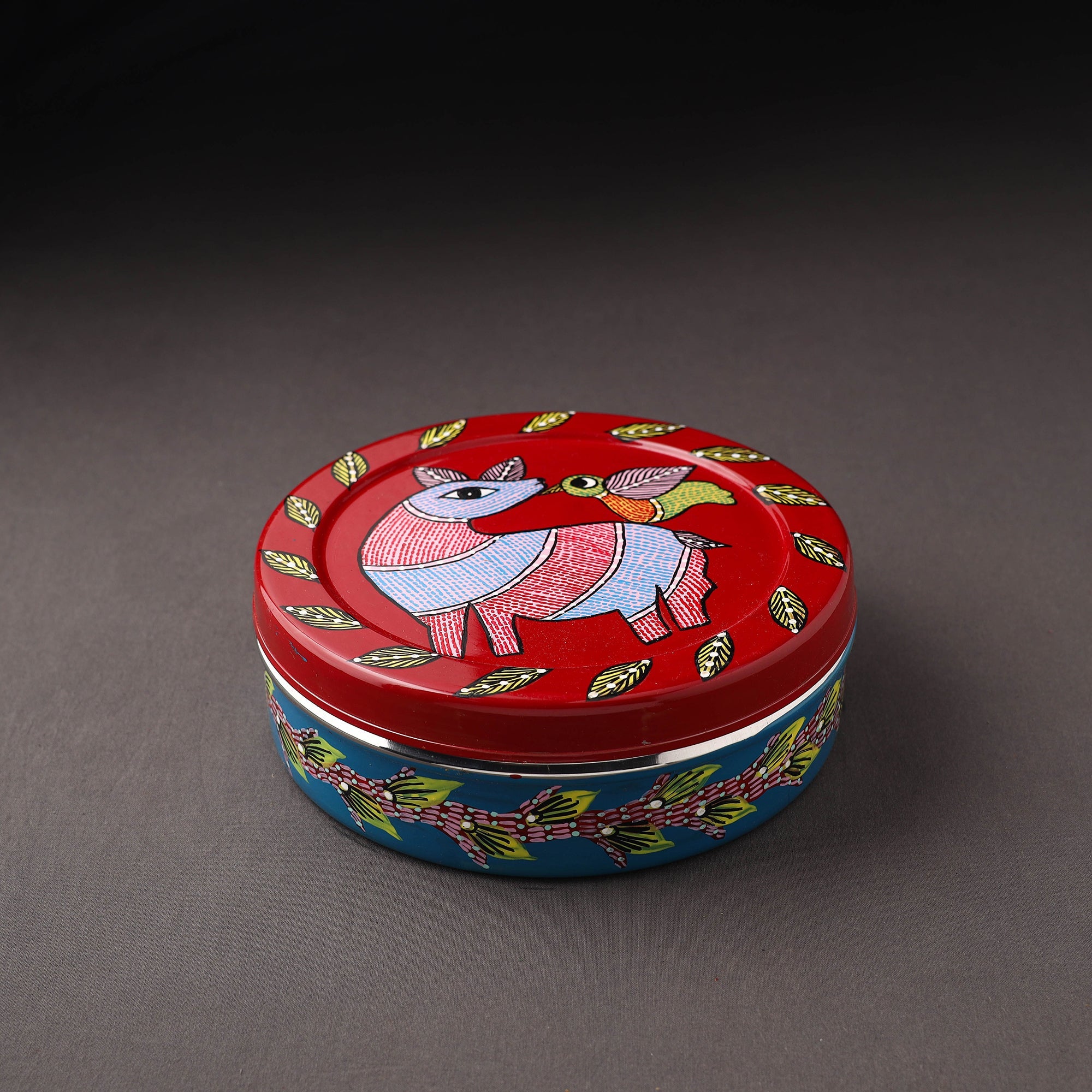  Gond Handpainted Stainless Steel Casserole 