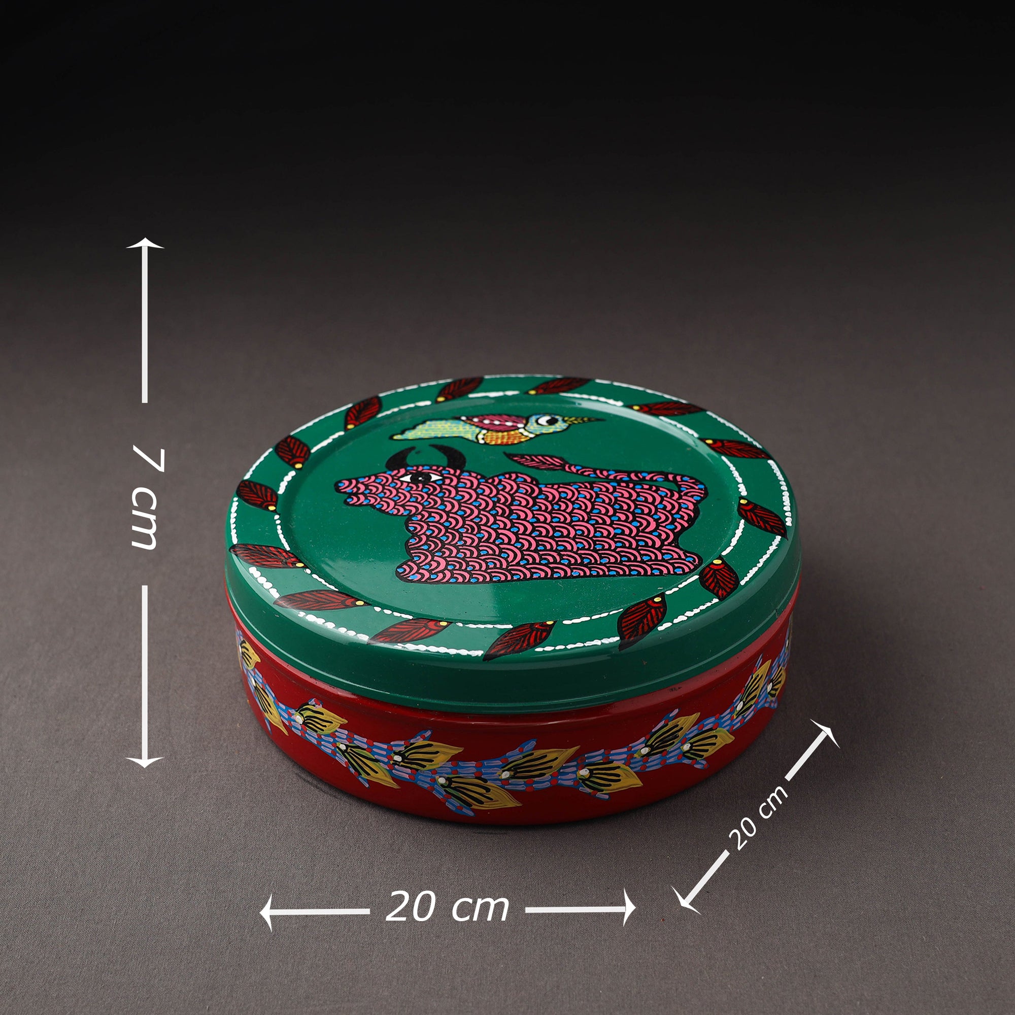  Gond Handpainted Stainless Steel Casserole 