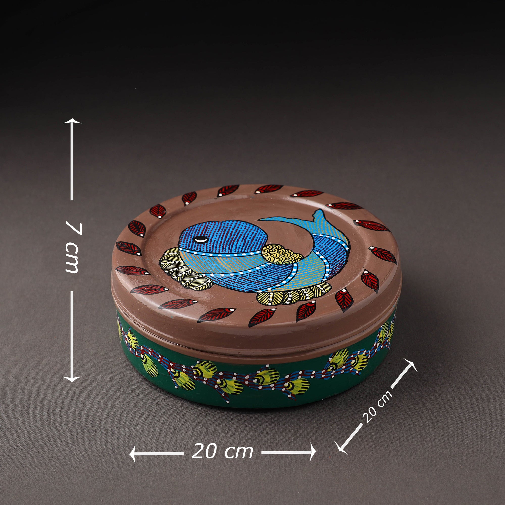  Gond Handpainted Stainless Steel Casserole 