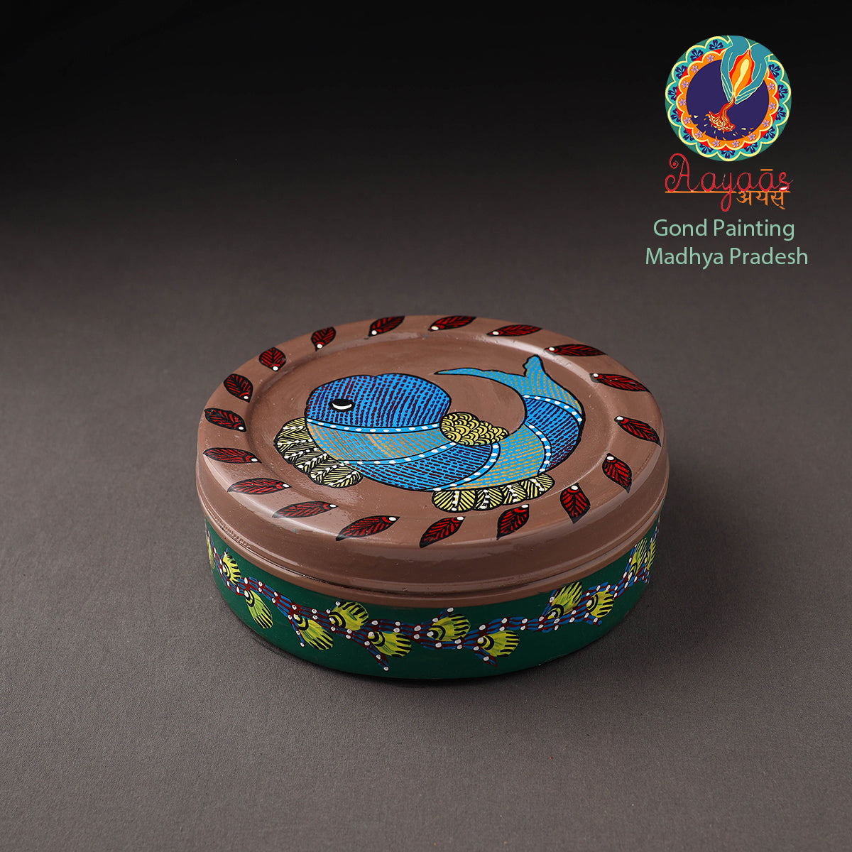  Gond Handpainted Stainless Steel Casserole 