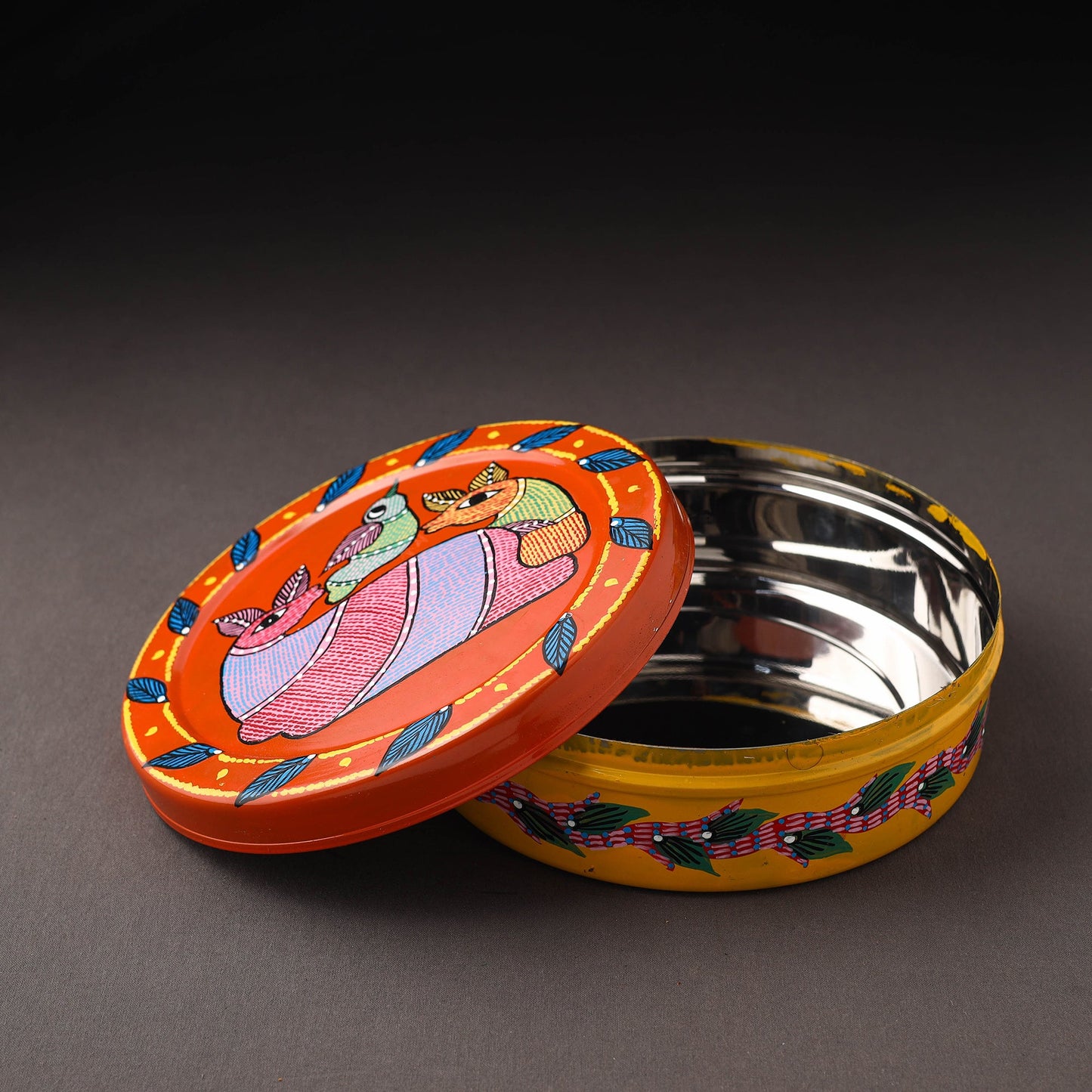  Gond Handpainted Stainless Steel Casserole 