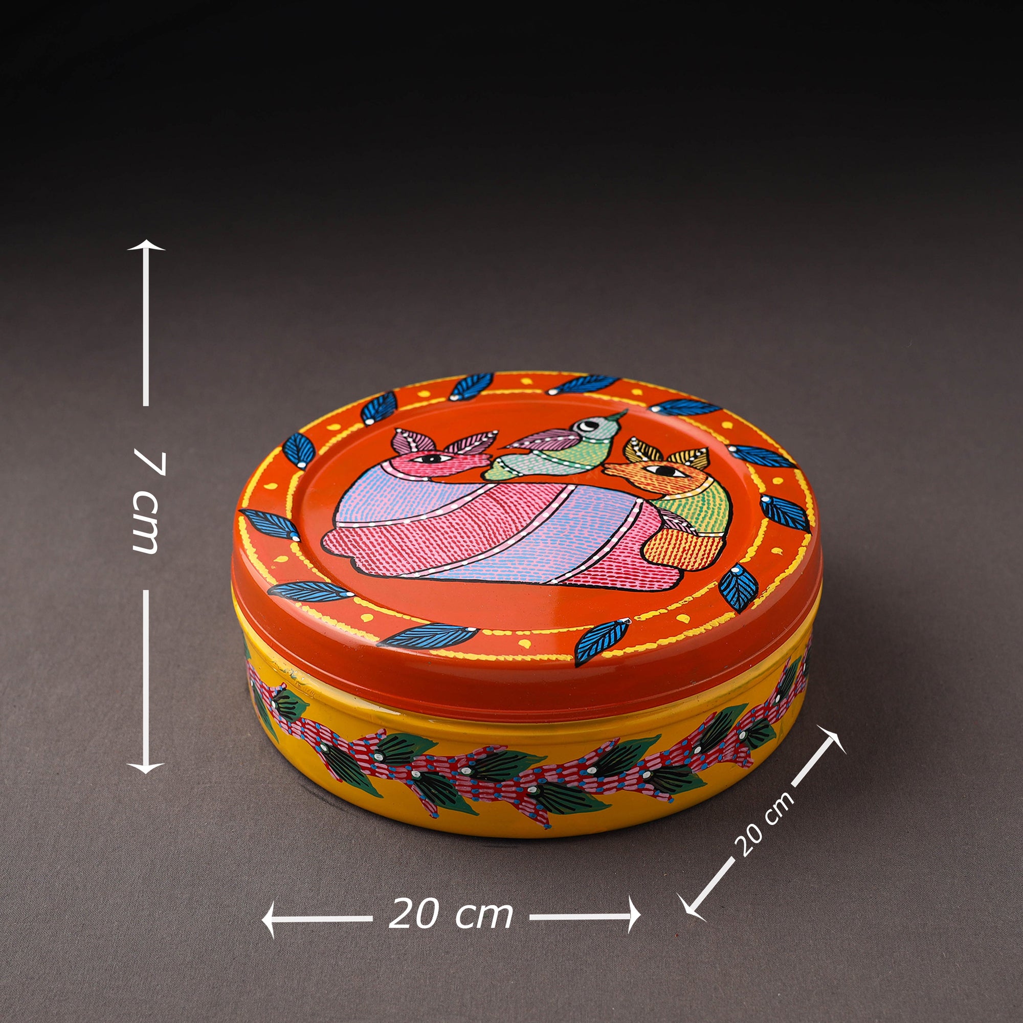  Gond Handpainted Stainless Steel Casserole 