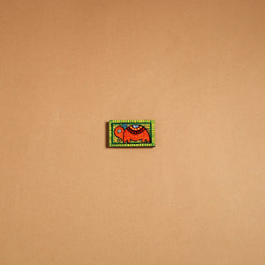 Multicolor - gond handpainted wooden fridge magnet 36