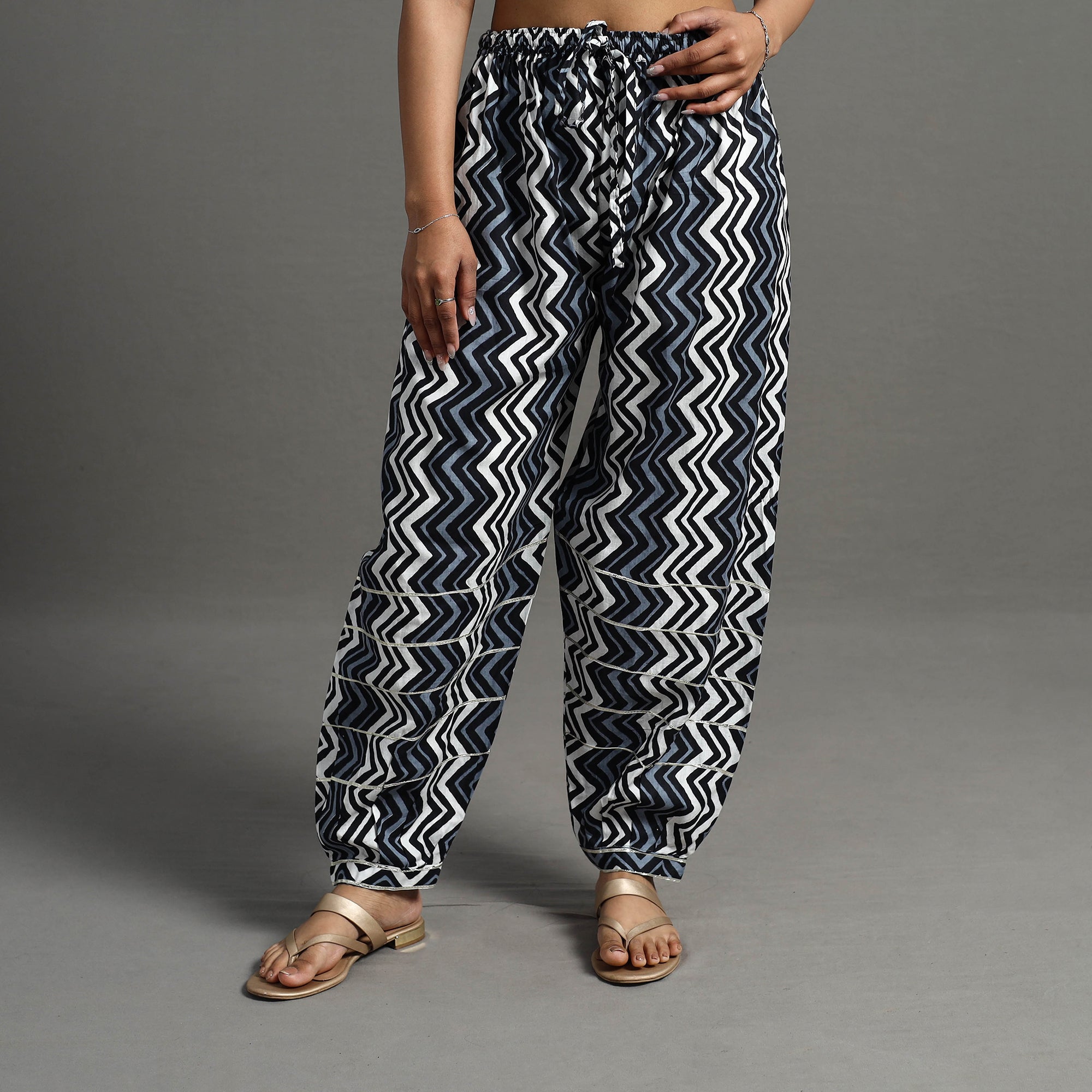 Buy Multicolor Gota Work Cotton Jaipur Afghani Salwar