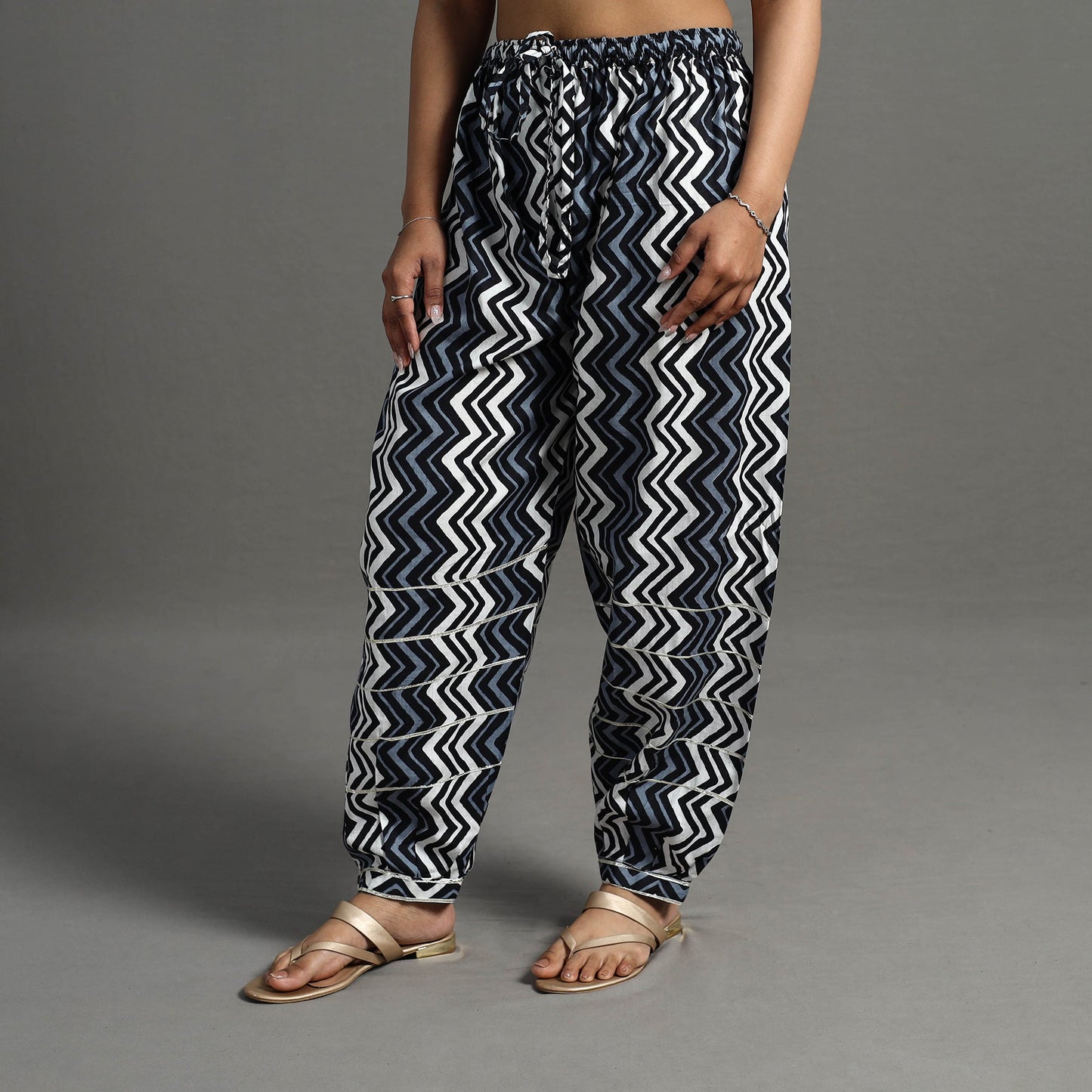 Buy Multicolor Gota Work Cotton Jaipur Afghani Salwar