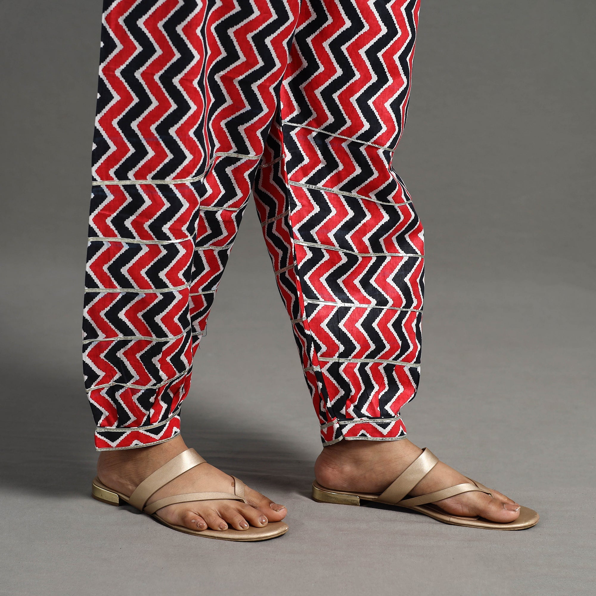  Multicolor Gota Work Cotton Jaipur Afghani Salwar