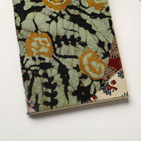 Green Patchwork Fabric Cover Handmade Paper Notebook