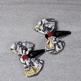  Handmade Gulmohar Flower Tik-Tok Hair Clip (Set of 2) Online l  iTokri.com