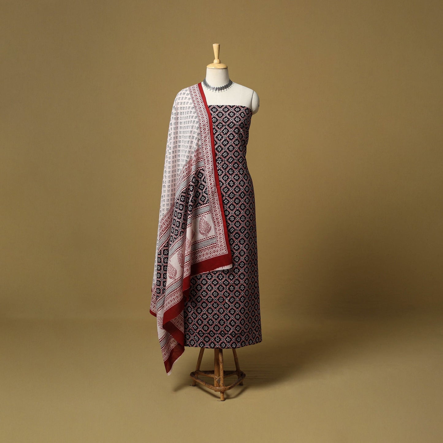 Multicolor - hand bagh natural dyed cotton 3pc unstitched