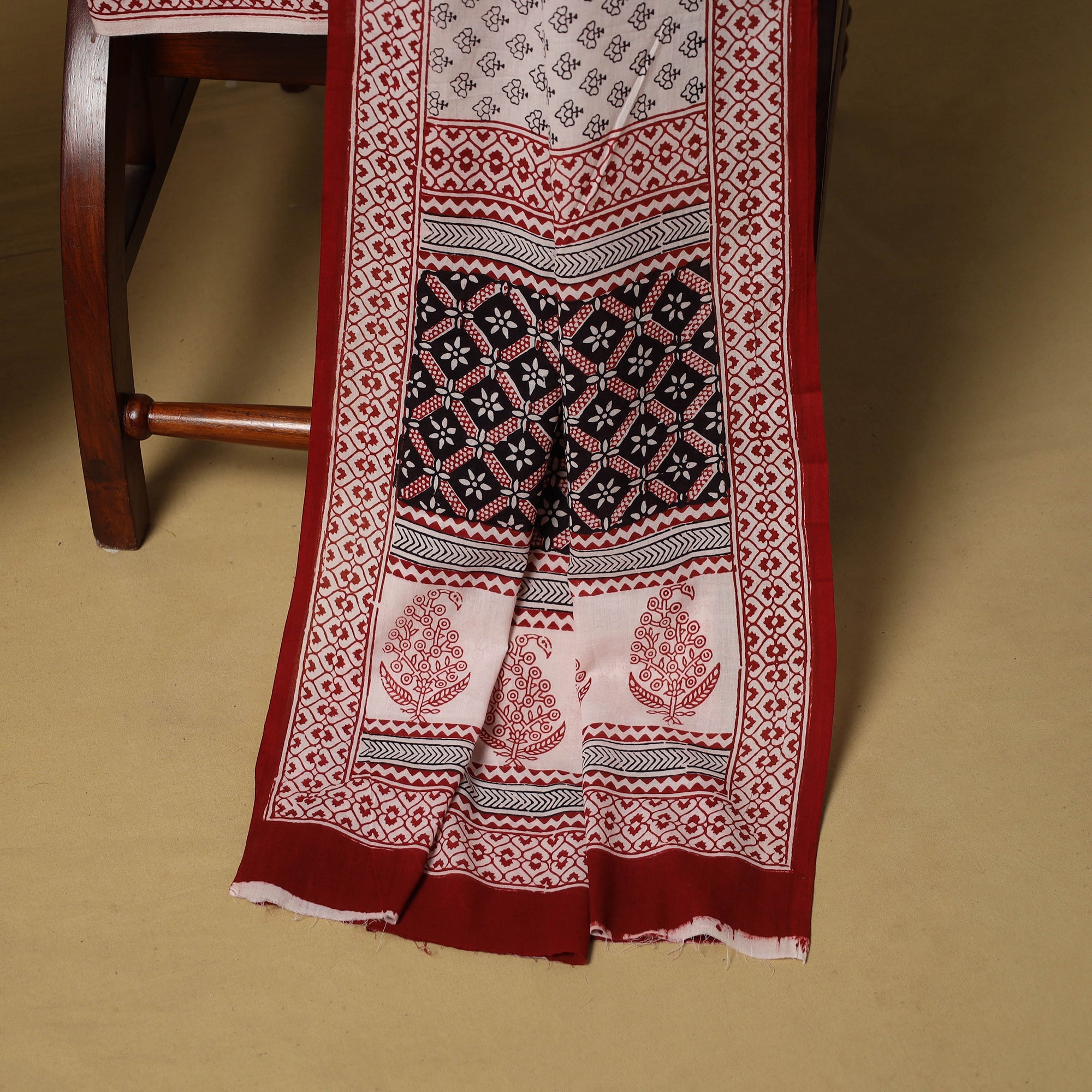 Multicolor - hand bagh natural dyed cotton 3pc unstitched