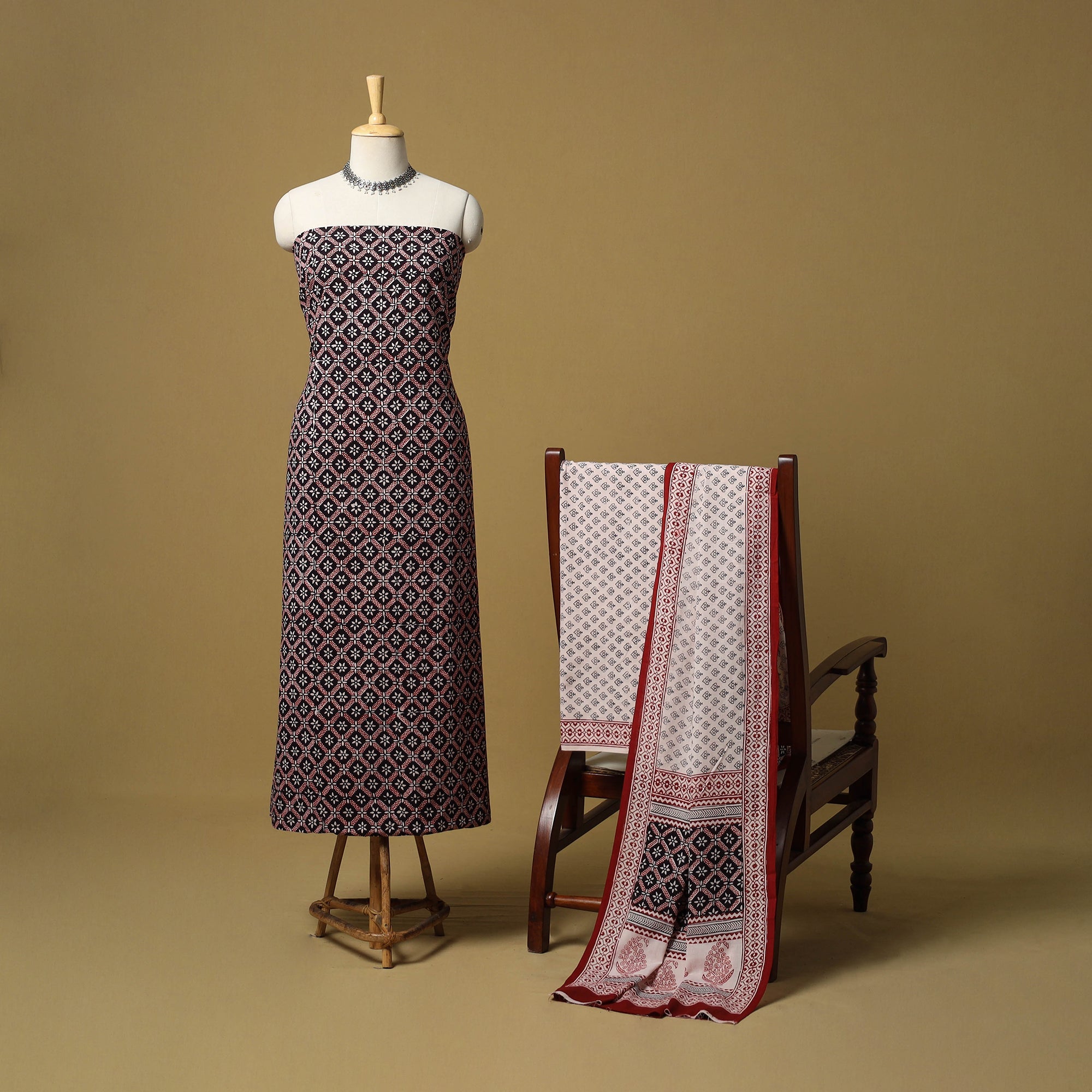 Multicolor - hand bagh natural dyed cotton 3pc unstitched