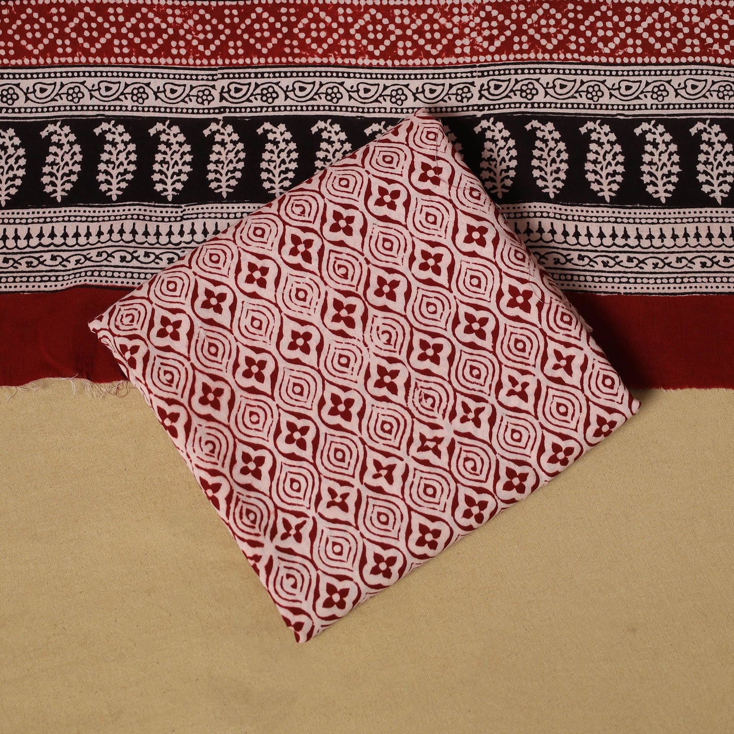 Multicolor - hand bagh natural dyed cotton 3pc unstitched