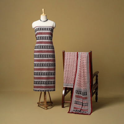 Multicolor - hand bagh natural dyed cotton 3pc unstitched