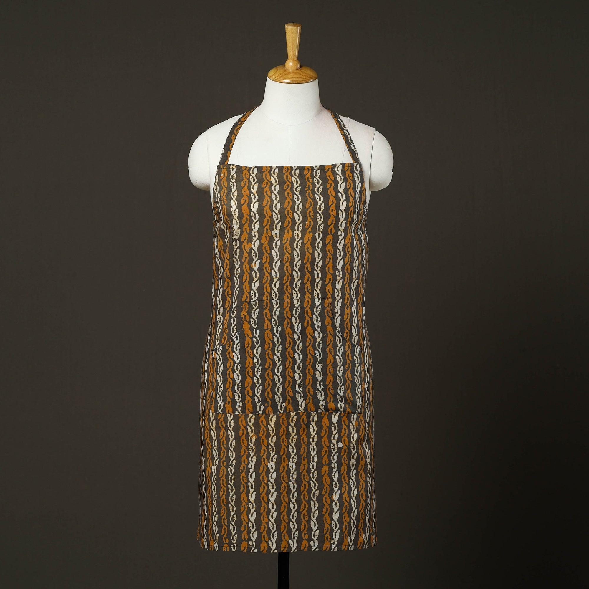 Multicolor - hand batik cotton apron with pocket 67