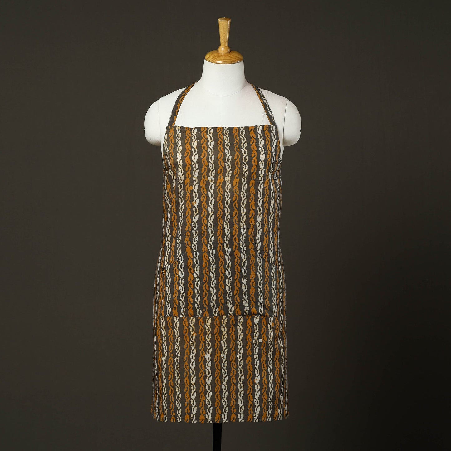 Multicolor - hand batik cotton apron with pocket 67