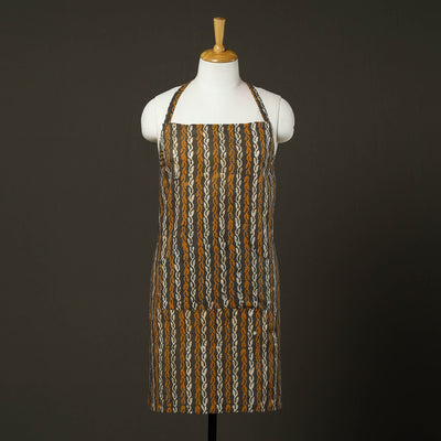 Multicolor - hand batik cotton apron with pocket 67