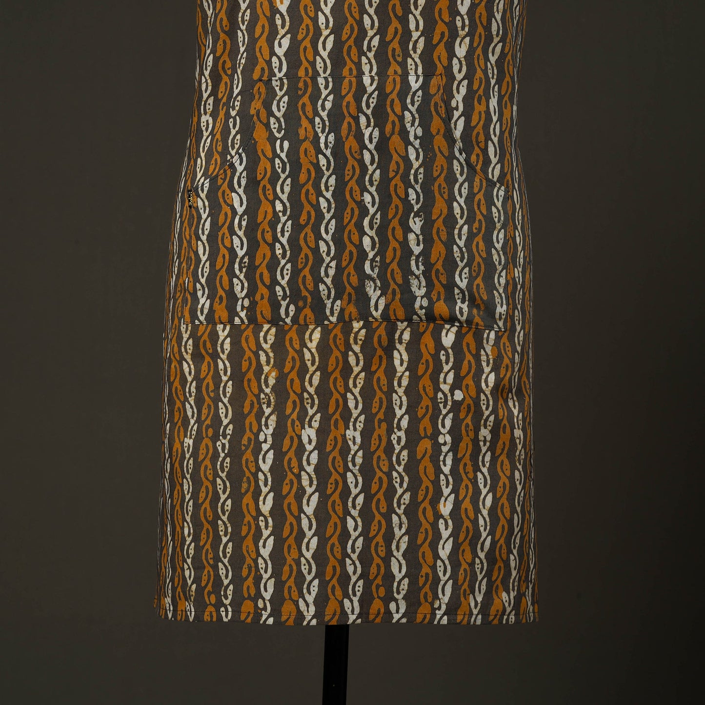 Multicolor - hand batik cotton apron with pocket 67