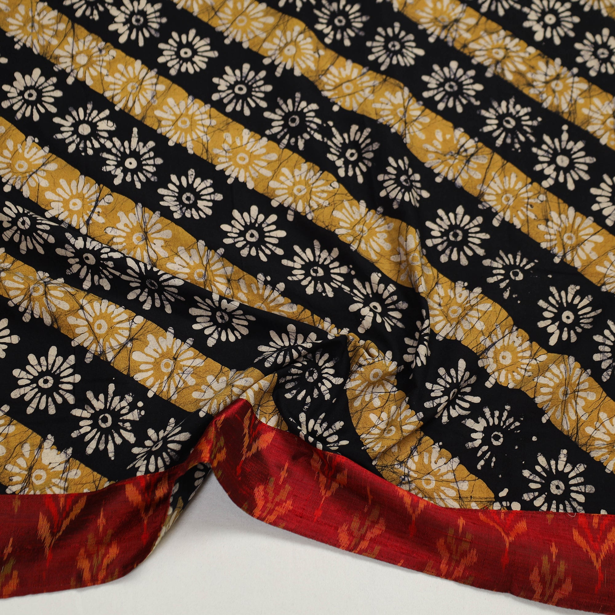 Multicolor - hand batik cotton blouse piece 29 - handcrafted