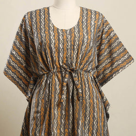 Buy Multicolor Hand Batik Print Cotton Kaftan