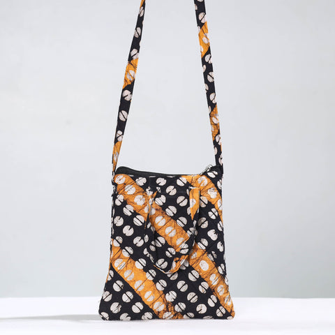 Hand Batik Printed Quilted Cotton Sling Bag 12 