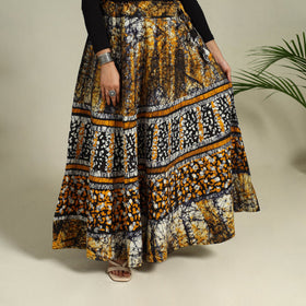 Buy Hand Batik Print Running Stitch Cotton Long Skirt