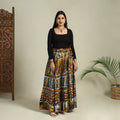 Buy Hand Batik Print Running Stitch Cotton Long Skirt