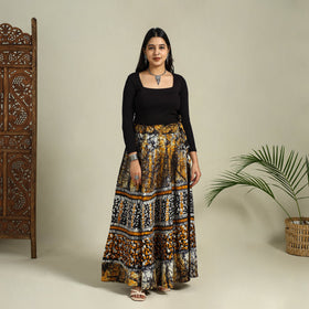 Buy Hand Batik Print Running Stitch Cotton Long Skirt