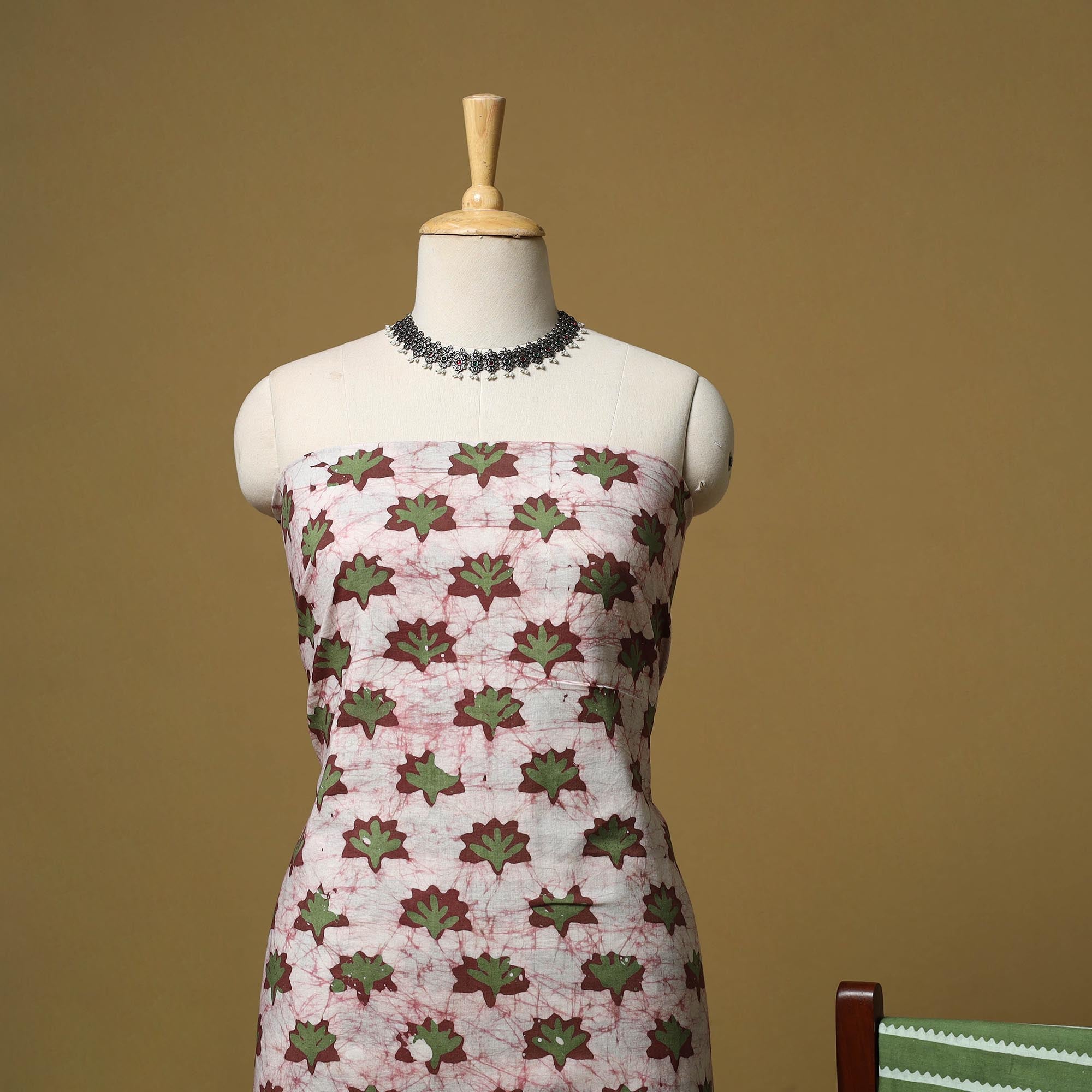 Hand kutch batik cotton 3pc unstitched dress material 08