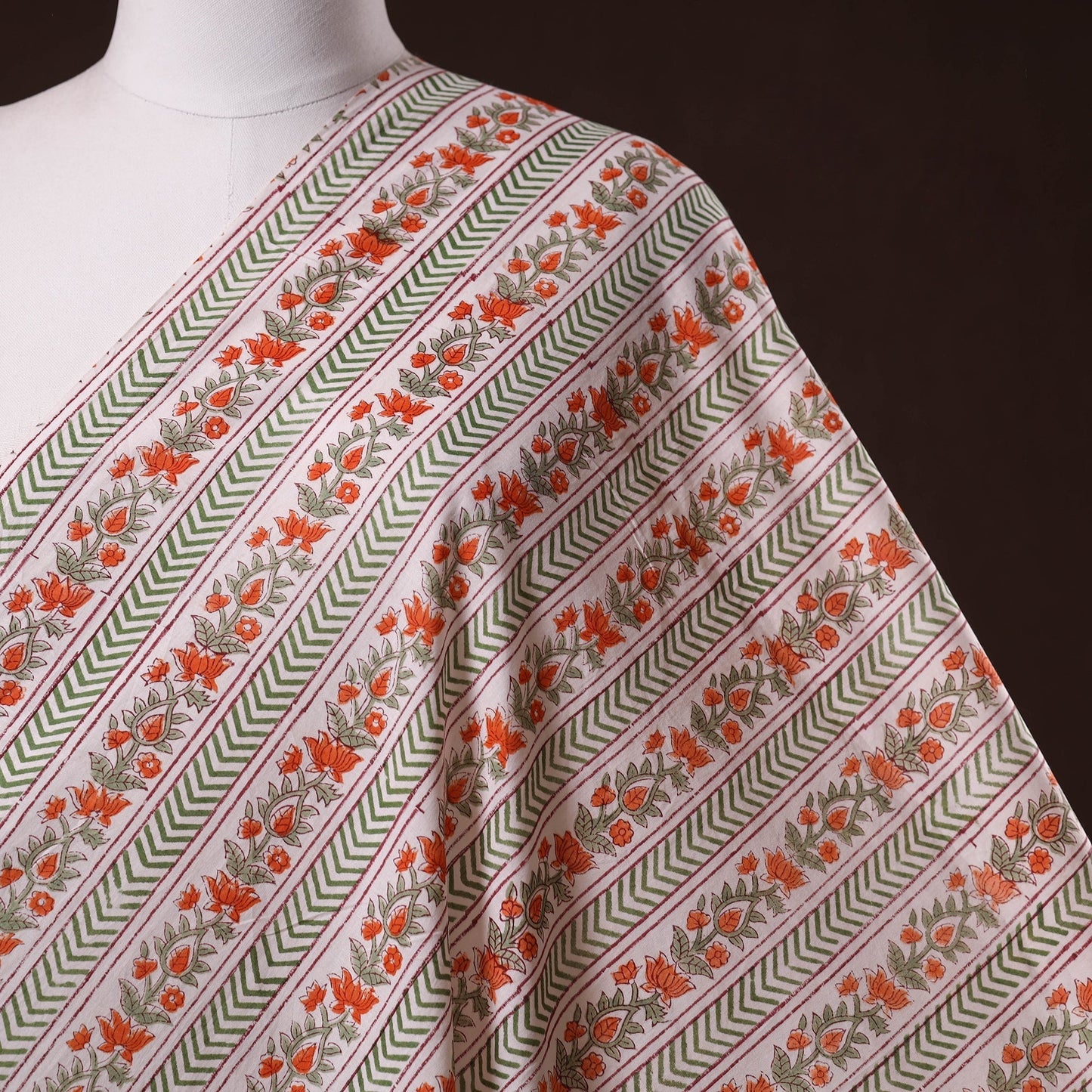 Hand cotton sanganeri fabric 39 - handcrafted