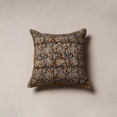 Hand block print kalamkari cushion cover 12 - handcrafted