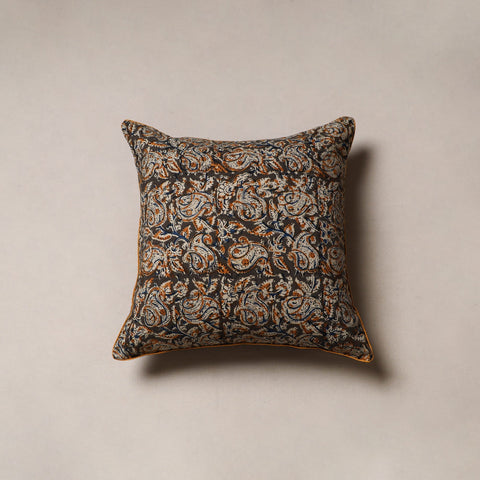 Hand block print kalamkari cushion cover 12 - handcrafted