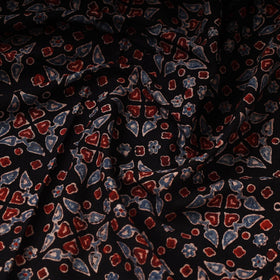 Multicolor Hand Block Print Cotton Ajrakh Fabric