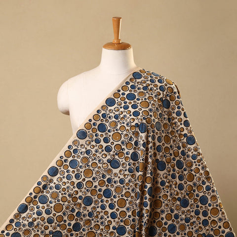 Multicolor Hand Block Print Cotton Ajrakh Fabric