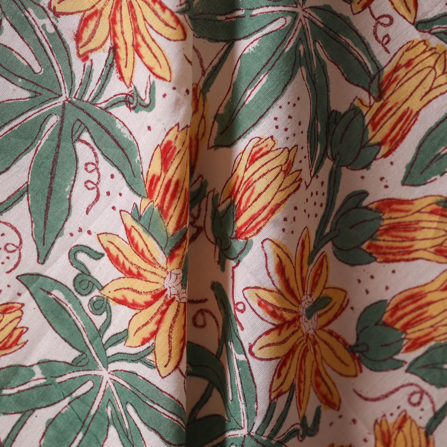 Hand cotton sanganeri fabric 19 - handcrafted