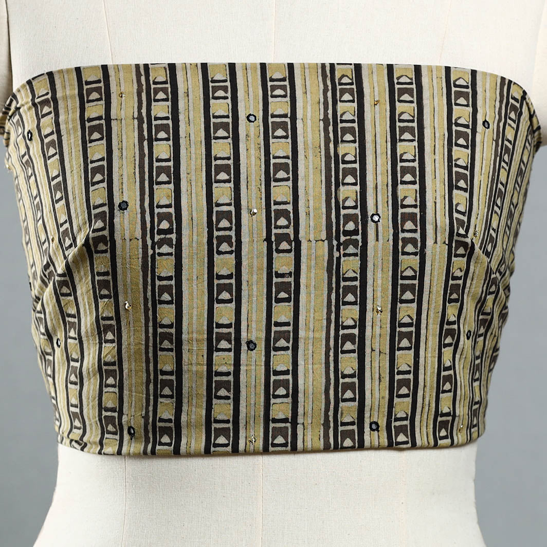 Multicolor - hand embroidered cotton blouse piece 03