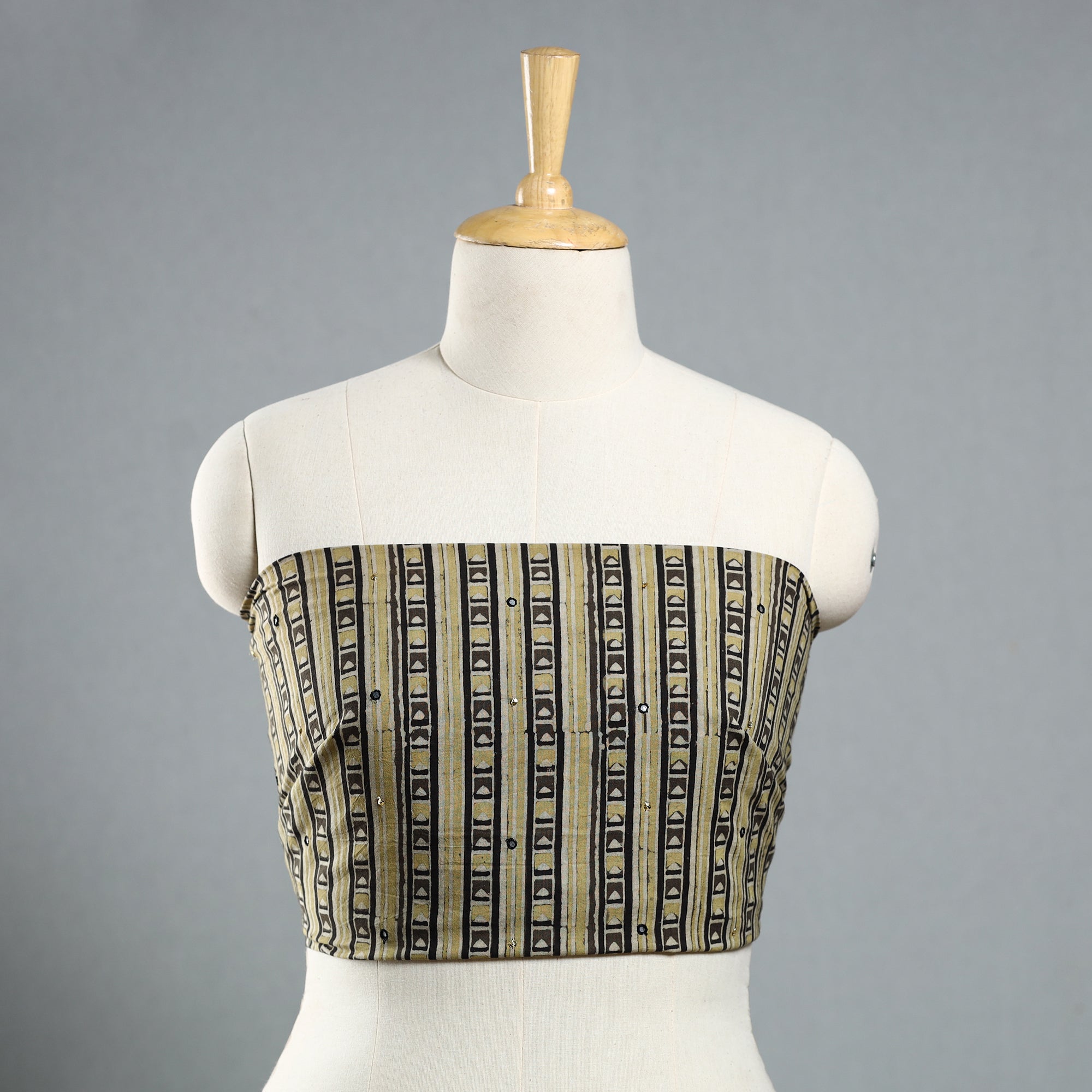 Multicolor - hand embroidered cotton blouse piece 03