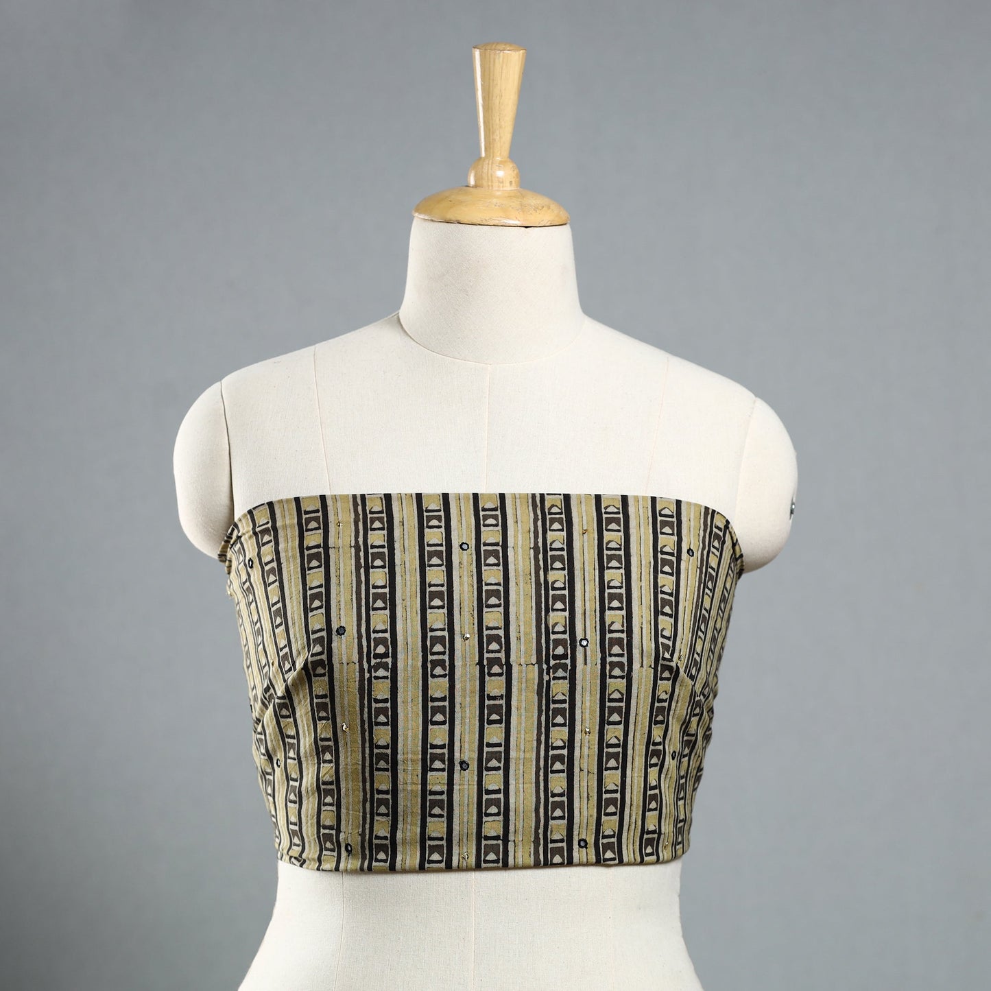 Multicolor - hand embroidered cotton blouse piece 03