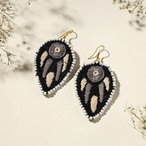 embroidered earrings