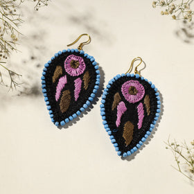 embroidered earrings