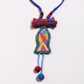 Hand Embroidered Fabart Necklace with Beadwork by Rangila Dhaga 
