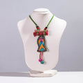  Hand Embroidered Fabart Necklace with Beadwork by Rangila Dhaga Online at iTokri.com
