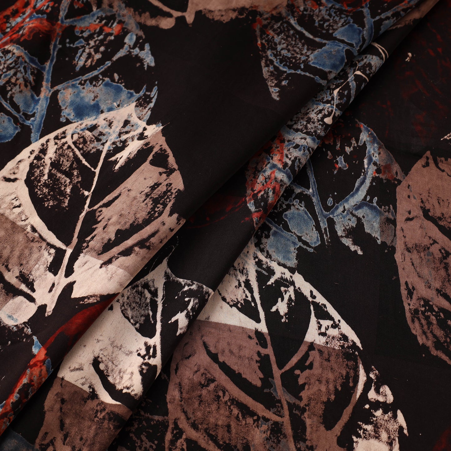 Hand natural dyed modal silk fabric 33 - handcrafted