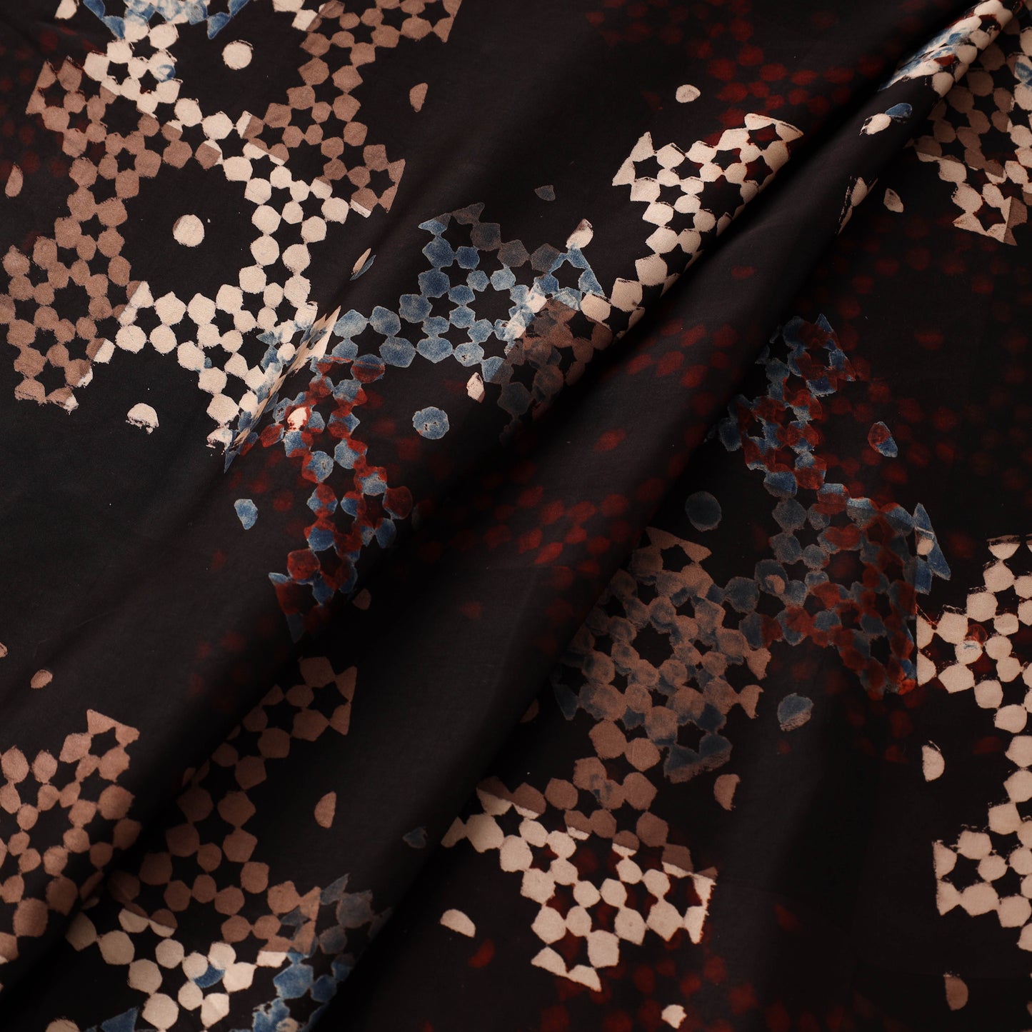 Hand natural dyed modal silk fabric 34 - handcrafted